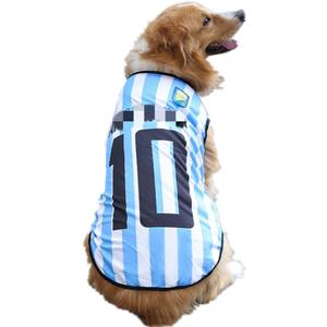 Dog Sweatshirt Pet T-Shirt, Dog Summer Apparel Puppy Pet Clothes for Dogs Cute Soft Vest Football Team (6XL 25.6" L)