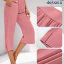 3 Pack Women's Capri Pants Capri Joggers Loose Cropped Workout Sweatpants Running Lounge Pants with Pockets (S)