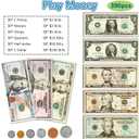 390 Pcs Play Money Kids Set, Number Learning Play for Kids teachingToys, Ages 3 and Up Kid Education Develop Early Math Skills, Birthday Gift Preschool Games for Boys & Girls