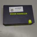 Satin Nickel Door Knobs Crystal Door Knob Brushed Nickel Passage Door Knobs Glass Silver Interior Door Knob for Hall and Closet, 1 Pack