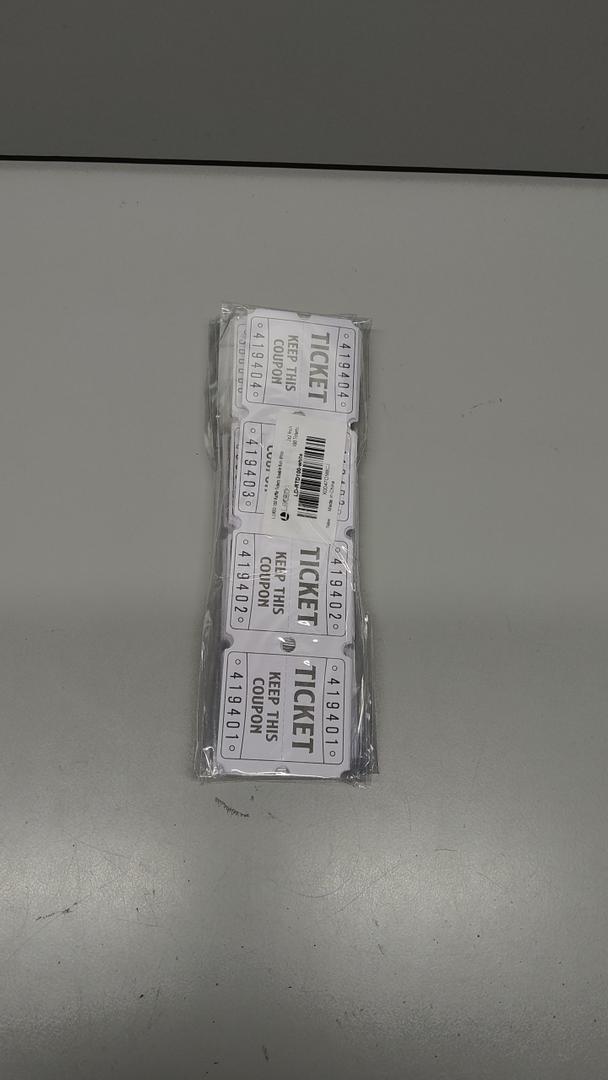 Pack of 5 L LIKED 100 Raffle Tickets, 50/50 Double Roll Tickets for Event, Raffles, Carnival, Door Prizes and Class Reward (White)