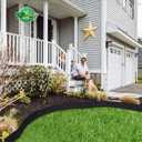 2026 New Edging for Landscaping - Garden Edging Border-4 in Tall-Plastic Stone Effect for DIY Landscape,Lawn&Flower Bed (Black, 40 Pcs)