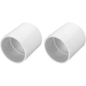 uxcell 2 Pcs PVC Pipe Fitting 2.5 Inch Coupling Adapter (Socket x Socket) for Furniture Grade DIY PVC Connection Garden Shelf, White