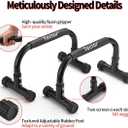 Teclor Push Up Bar, Parallettes Bars For L-sit & Dip, Heavy-Duty No Wobbling Parallel Bars Stand For Handstands, Full Planche, Calisthenics, 9.5in High Workout Stands for Home Fitness Training