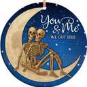 2025 Christmas Ornament  Skull Couple We Got This Christmas Ornament  Gothic Love Holiday Decoration, Romantic Couple Ornament Gift for Partners and Spouses