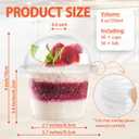 Jnnzzggu 50 Pcs 8 OZ Disposable Plastic Cups with Dome Lids,Clear Dessert Cup,Mini Parfait Appetizer Containers for Ice Cream,Cake,Fruit,Pudding,Jello Shot,Drink,Yogurt,Soups,Salad,Snacks