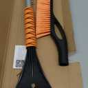 EcoNour 27" Aluminum Ice Scrapers for Car Windshield | Car Snow Scraper Window and Snow Brush with Ergonomic Foam Grip Winter Accessories (Orange)