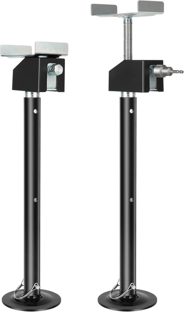 RV Slide Out Support Jacks, Heavy Duty Camper Slide-Out Support Jacks 2 Pcs, Slide Out Stabilizers For RV For 5th Wheel Travel Trailer, Adjust 20"-49" By Electric Drill Or Hand, 5000 LBS Capacity Each