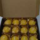 TELOSMA Organic Beeswax Votive Candles - Natural Scent Smokeless for Weddings, Restaurants, Parties, Spa and Decorations -Pack of 12, Yellow