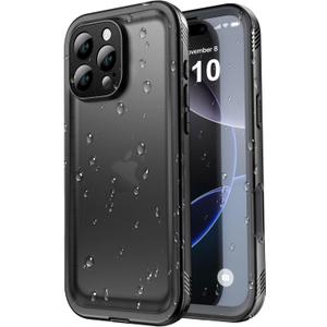 SPORTLINK for iPhone 16 Pro Waterproof Case - Shockproof Dustproof Case with Built-in Clear Screen Protector, Full Body Heavy Duty Sealed Protective Cover for iPhone 16 Pro Case 6.3 inches (Black)