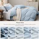 Bedsure Celestial Blue Duvet Cover Queen Size - 3 Pieces Prewashed Cotton-Like Polyester Extra Soft Bedding Set, Includes 1 Duvet Cover 90x90 Inches with Zipper Closure & 2 Pillow Shams, No Comforter