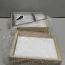 Fruit Basket for Kitchen Countertop, 2 Tier Fruit Bowl with 3 Banana Hangers, Large Capacity Fruit Stand Storage Holder, Wooden Basket for Fruit Vegetables Snack, Kitchen Organizer Decor (Natural)