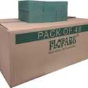 FLOFARE Pack of 48 Floral Foam Blocks for Fresh and Artificial Flowers, Each (7.8 L x 3.5 W x 2.4 H), Dry and Wet Floral Foam Blocks for Wedding, Birthdays, Home, Office, and Garden Decorations