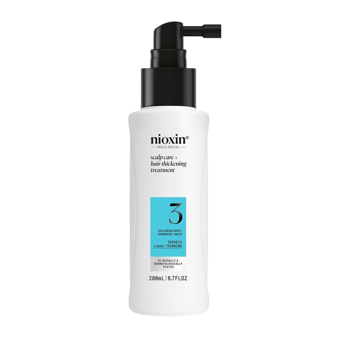 Nioxin System 3 Scalp Care + Hair Thickening Leave-In Treatment | For Colored, Dry, & Damaged Hair with Light Thinning | Strengthen & Nourish with Niacinamide & Biotin