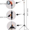 CAMPLUX Portable Poolside Outdoor Shower with on/off Valve and Tripod Stand