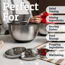 Priority Chef Stainless Steel Mixing Bowls with Lids Set, 3 Grater Attachments, Airtight Lids, Non-Slip Silicone Base Mixing Bowl Set, Large Prep Metal Mixing Bowls for Kitchen, Black