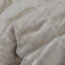 RECYCO Luxury Velvet Quilt Set King Size Bedding Sets, Ultra Soft Velvet Comforter Set, Lightweight Channel Box Stitch Oversized Bedspread Coverlet for All Season, with 2 Shams, Beige