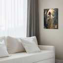 Framed Jesus Canvas Wall Art Jesus in the Garden Wall Decor Picture Christian Poster Painting Decoration Unique Print Wall Decor Living Room Bedroom Church Decor 16x24 Inch Ready to Hang