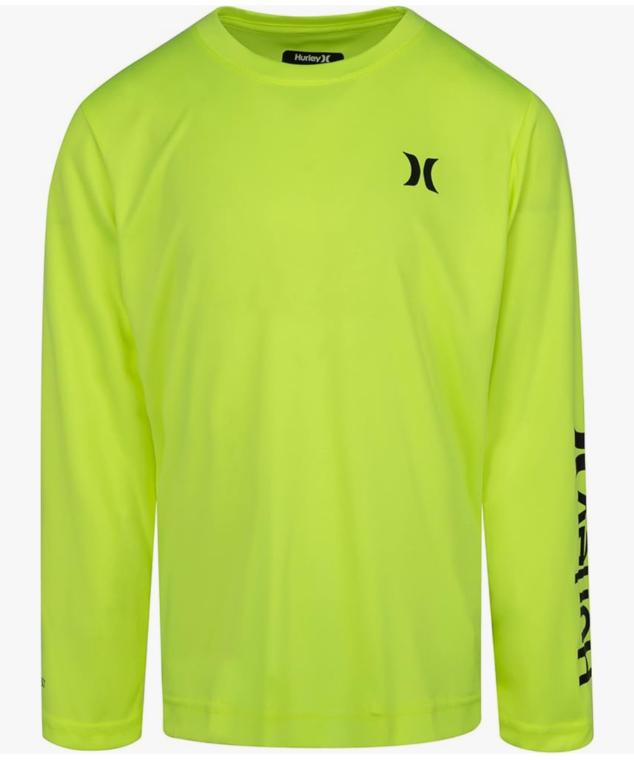 Hurley Boys Long Sleeve UPF 50+ Rash Guard Swim Shirt XL