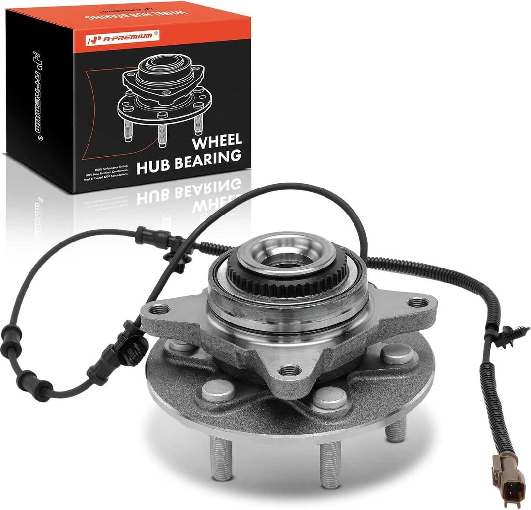 A-Premium Front Wheel Bearing and Hub Assembly with ABS Ring & ABS & 6-Lug Compatible with Ford F-150 F150 2021 2022 2023 2024, 4WD
