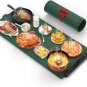 Warming Mat for Food Extra Large: 36"X16" Adjustable Silicone Food Warming Mat Heating Pad Food Warming Pad for Kitchen Counter Warming Trays for Buffets Party Hot Plates for Countertop Gifts Green