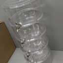 4-Tier Stackable Beverage Dispenser with Ice Bottom, Clear Acrylic Drink Holder with Lids and Spigots, 120 fl oz per Tier, Dishwasher Safe