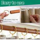 100 Pieces 1.26 Inch Metal Drapery Curtain Rings, Curtain Hanging Rings and 100 Pcs Metal Drapery Pin Hooks for Drapes Window Door Shower Curtains