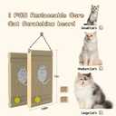 Cat Scratching Board. Cat Scratcher for Indoor Cats with Catnip. Cardboard Cat Scratcher with Mouse Logo and Hanging Ball Toy. Cat Scratch pad with Double-Sided Usability (Pack of 2)