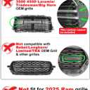 OKLSG LED Grille Light Bars for 2019-2024 Dodge Ram 1500 Laramie Raptor Bumper Marker Lights with Sequential DRL and Turn Signals (Style with Stars)
