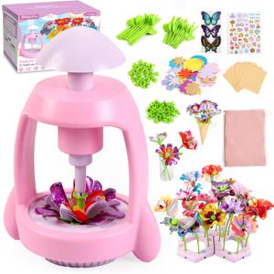 Bsgifts Fabric Flower Making Toys, DIY Flower Press Kits for Kids Ages 3-12, Creative Educational Activity Arts & Crafts Toys, Ideal Gifts for Girls