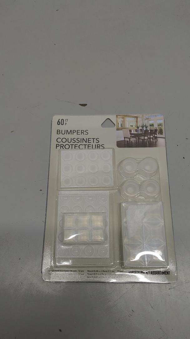 Jacent Self Adhesive Clear Cushioning Protectors 60 Pack Assorted Variety