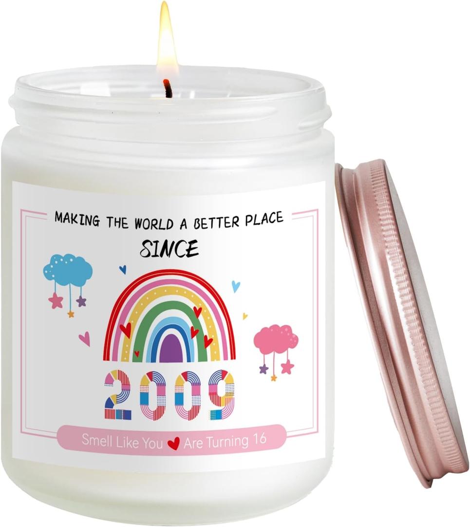 2 x Sweet 16 Candle 16 Year Old Girl Birthday Gift Ideas Funny Turning 16 Sweet Sixteen Gifts Birthday Presents for Daughter, Friends, Sister (Sweet 16)