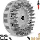 Aluminum 212 Hemi Flywheel 10krpm Compatible with Predator 212cc 224cc 60363 Engine Coleman CT200U BT200X CT200U-EX Baja Warrior MB200 MB165 Mini Bike Go Kart Performance Part with Timing Key