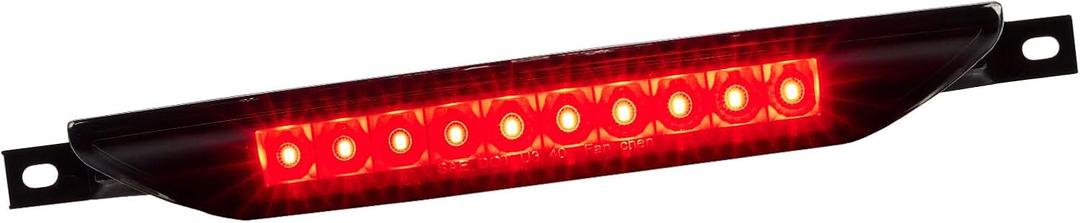 Third 3rd Brake Light LED for 2011-2017 Jeep Grand Cherokee/Dodge Durango, High Mount Rear Brake Lights Assembly for 2007-2016 Jeep Compass, Waterproof Center Cab Lamp Stop Light (Black)