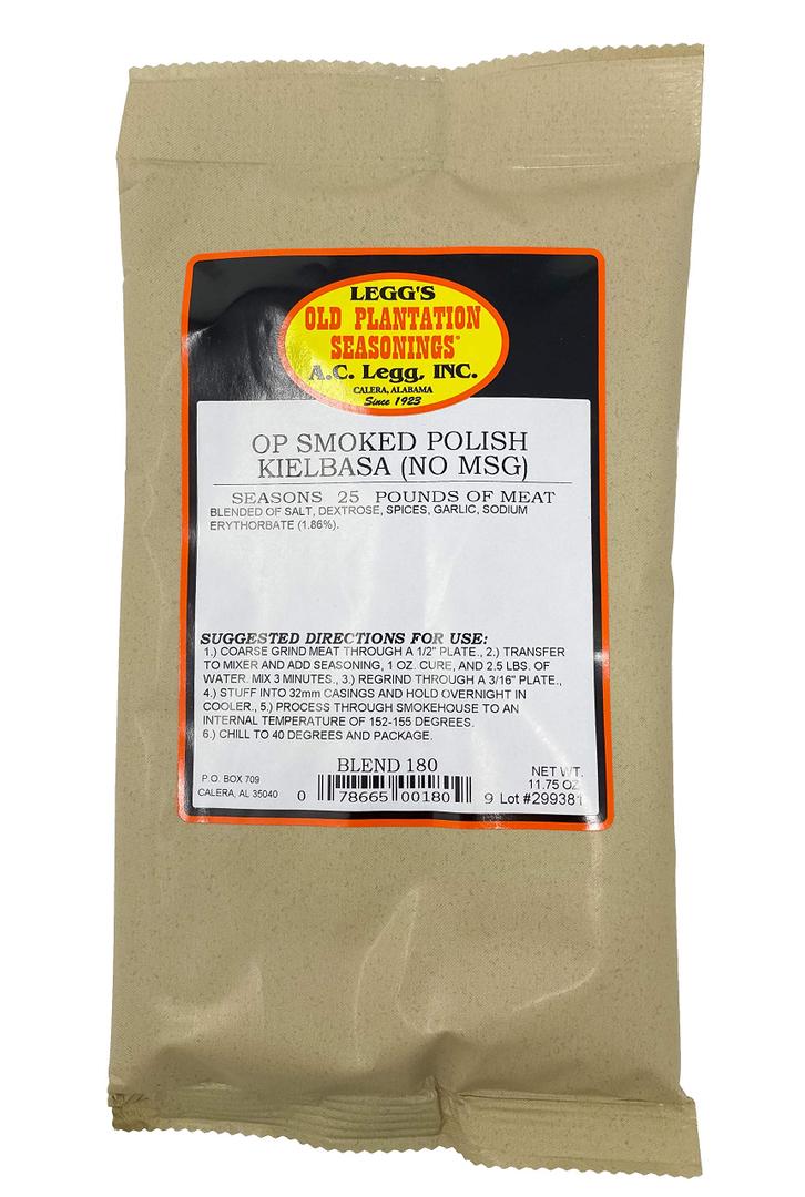 A.C. Legg Old Plantation Seasonings - Smoked Polish Kielbasa Sausage Seasoning - No MSG - 11.75 ounce, Manufacturing date: 12-09-2025