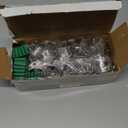 20 Pack Closet Pole Sockets Stainless Steel 1-1/4 Inch Metal Closet Rod Holder Heavy Duty U Shaped Closets Rod Bracket Curtain Rods Holders Closets Rods Support End Caps with Screws, Silver