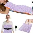 33x17 4-in-1 Large Heating Pad for Back & Feet Warmers & Wrap Around, 10ft Cord/9 Heat/4 Timer Auto-Off Extra Large Heating Pad for Body,Foot, Period Cramps Birthday Xmas Gift for Women Girl(Purple)