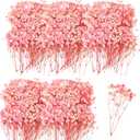 Fumete 100 Pcs Mini Dried Babys Breath Flowers Pink 5600+ Babys Breath Bulk Bouquet Natural Gypsophila for Wedding Flower Wreaths Baby Shower Bridal Shower Home Vase Decor Card Party DIY, 2-4 Inch