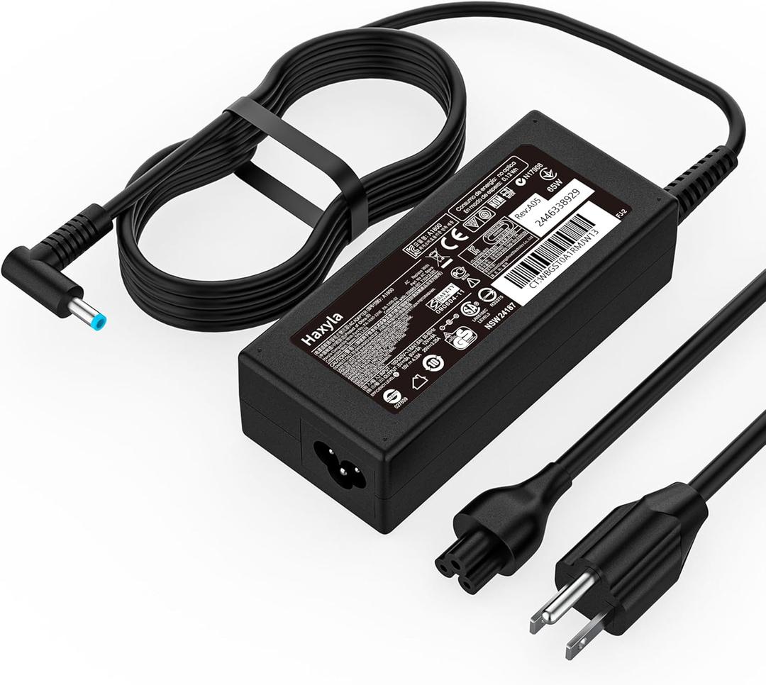 65W AC Charger Compatible with HP ProBook 450 G5 G6 G7 G8 G9 G10 ProBook 470 430 G8 440 445 640 650 G2 G3 G4 G5 G6 EliteBook L25298-001 L25298-003 TPN-LA16 19.5V 3.33A Laptop Power Supply Adapter