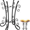 Outdoor Metal Bird Bath Stand, Sturdy Birdbath Bowl Stand, 16 Inch, Fade and Weather Resistant,Outdoor Decoration for Glass BirdBaths, Garden Yards Lawn