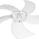 Fan Blade Replacement for Standing Pedestal Fan Transparent Plastic Leaves and Easy to Install