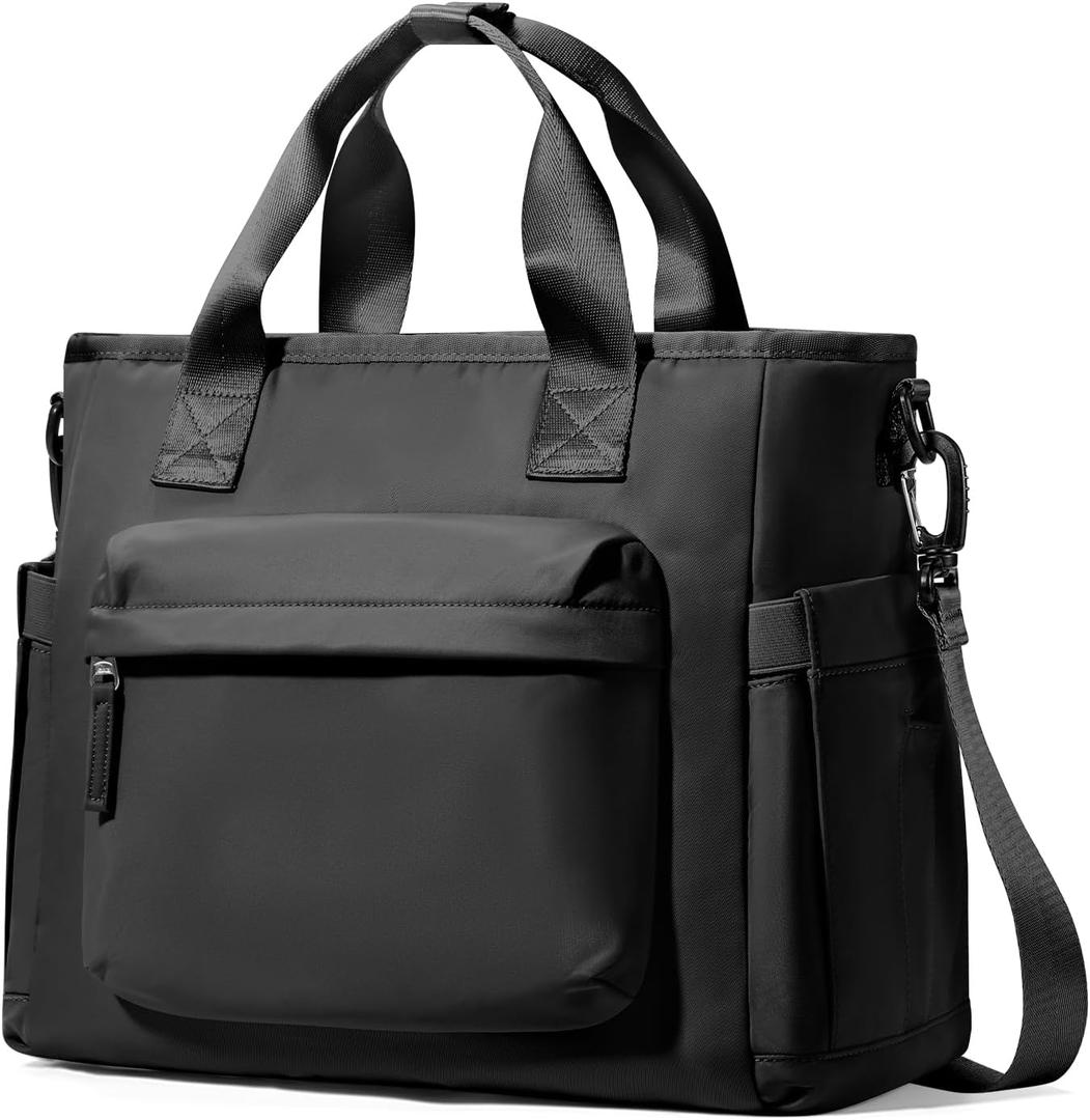 Black Lunch Box For Women Men Lunch Bag Women Insulated Lunch Bag Large Lunch Tote Bags For Work Reusable Cute Lunch Bags Waterproof Leakproof Cooler Bag Lunchbox For Adults With Shoulder Strap
