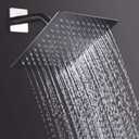 NearMoon Rain Shower Head, High Flow Stainless Steel Square Rainfall Shower, High Pressure Design, Awesome Shower Experience Even At Low Water Flow (8 Inch, Chrome Finish)