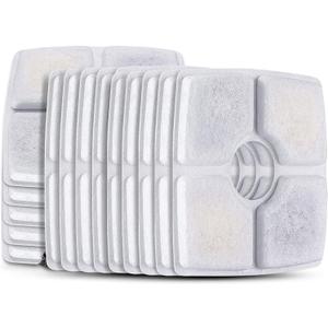 Cat Water Fountain Filters, 16 Pack Replacement Filter Fit for Top Square 84oz/2.5L Cat Pet Fountain, 3 Filtration System.Not compatible with 95oz/2.8L Pet Fountain