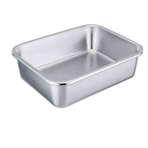 TeamFar Rectangular Cake Pan Brownie Pan, Stainless Steel Lasagna Casserole Baking Pan, 8’’x10’’x3’’, Rust Free & Non Toxic, Easy Clean & Dishwasher Safe