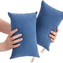 BEDSUM 2 Pack Tiny Pillows, 11"x7" Microfiber Mini Pillow for Travel, Pets, Soft and Machine Washable Small Pillows for Neck, Wrist, and Knee Comfort, Denim Blue