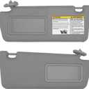 NHILES Left Driver & Right Passenger Side Sun Visors Compatible with Toyota Tacoma 2005-2015 Without Light #74320-04181-B1 74320-04180-B1 74320-04181-B1 74320-04180-B0 Grey