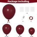 Ouddy Party 129Pcs Burgundy Balloons Different Sizes 18 12 10 5 Inch, 6Pcs 18 Dark Red Maroon Balloon Arch Garland Kit, Latex Balloon for Birthday Shower Wedding Thanksgiving Party Decorations
