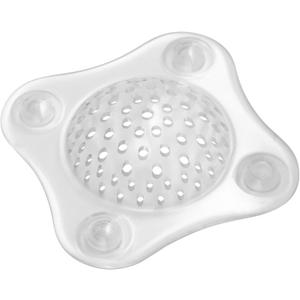 iDesign Bathroom Shower Drain Cover, Hair Catcher - Clear