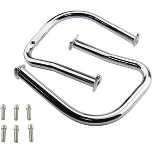 AIRCMT 1 Pair Rear Highway Bars Saddlebag Crash Bars Engine Guards for Indian Chief Vintage Chieftain 2014-2021 Roadmaster 2015-2021 Dark Horse Springfield 2016-2021 Challenger 2020 (Chrome)
